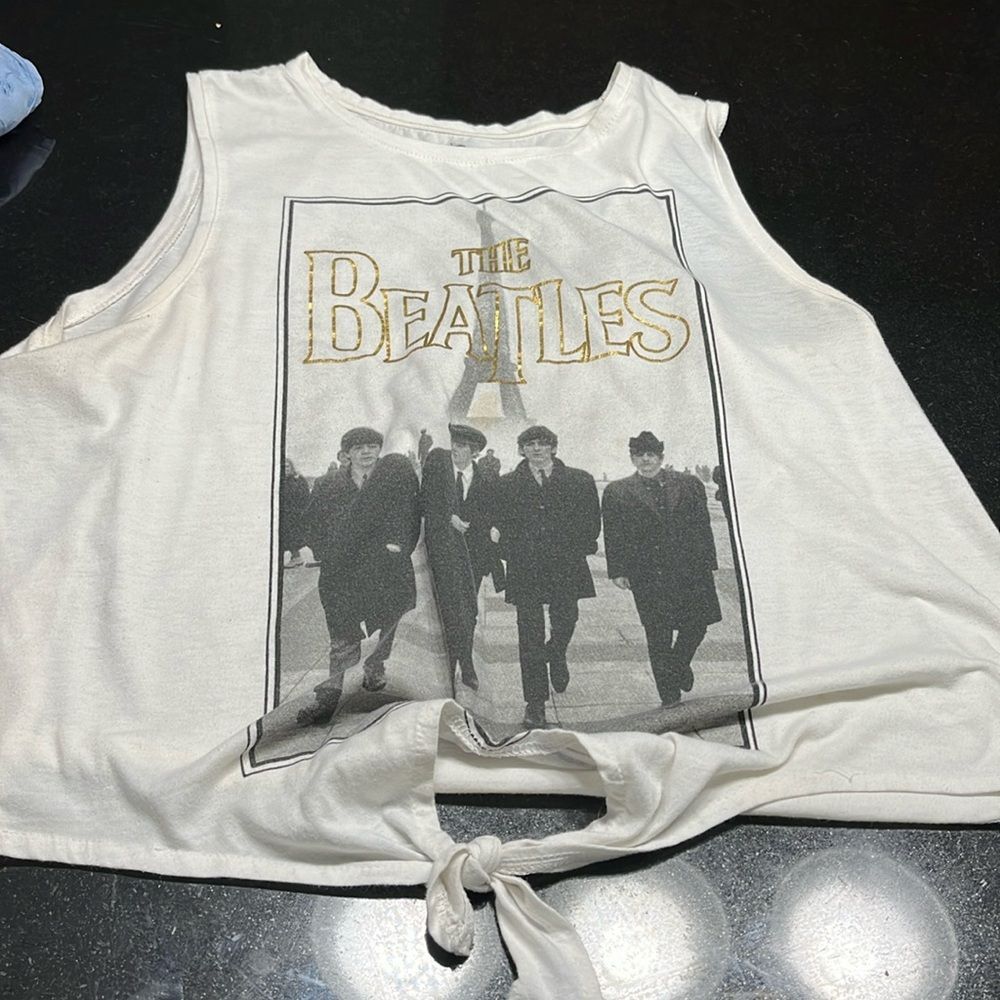 Beatles tank top bottom tie 60% cotton 40% poly was bought in 2012 at a Beatles